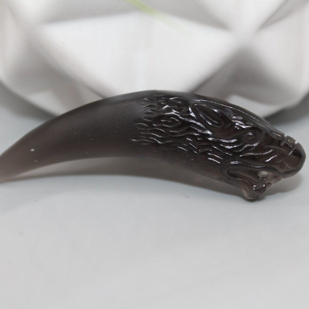Natural Ice Black Obsidian Spike Pendant